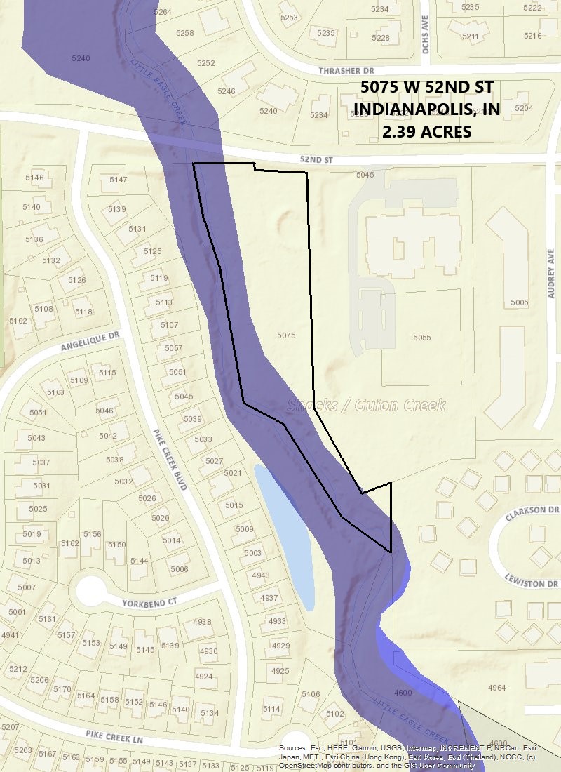 Indianapolis Development Land Zoned for Apts: 5075 W 52nd St Land